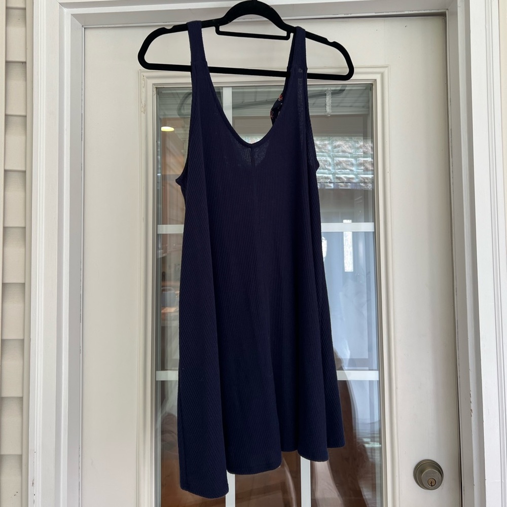 Blue Tank with Tie Back